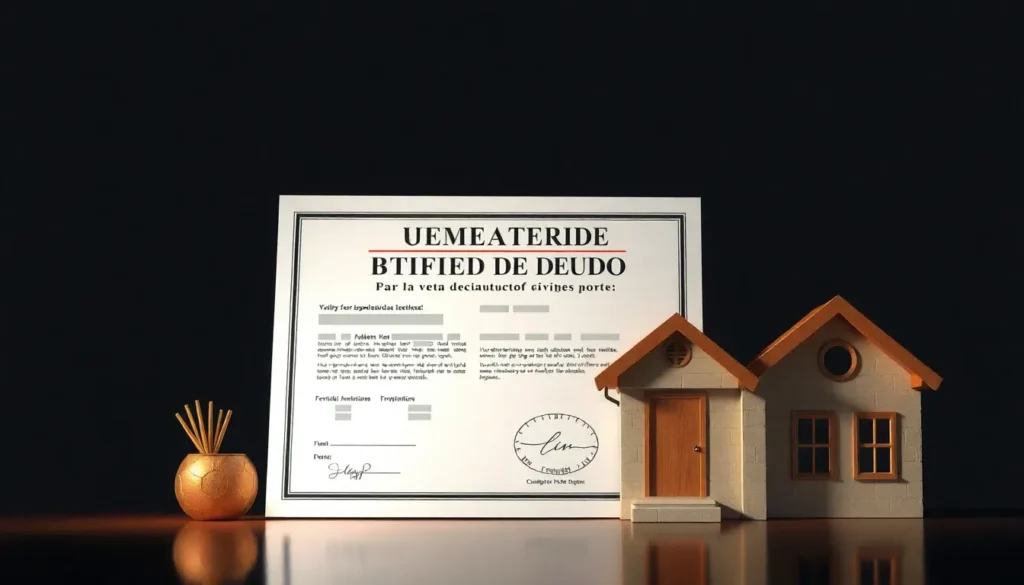 Certificado de deuda para la venta de una vivienda Abogado Inmobiliario